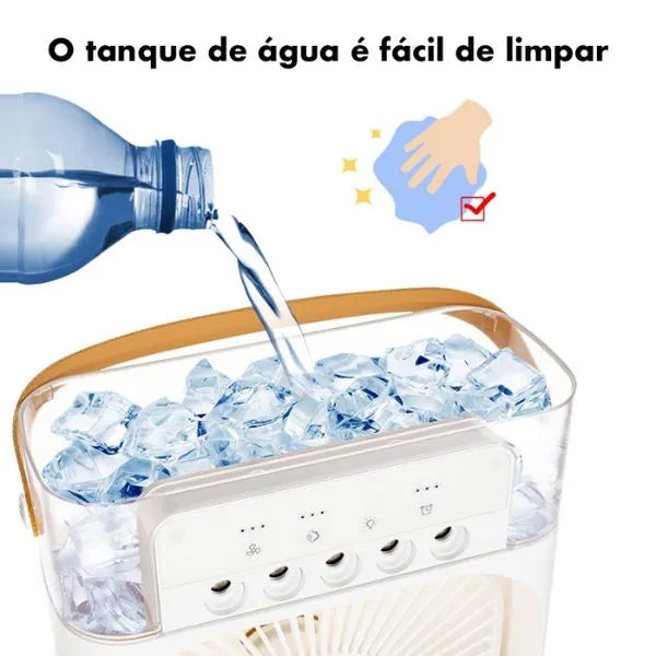 Ventilador com Umidificador de Ar Portátil + Brinde (Compre 1 leve 2)