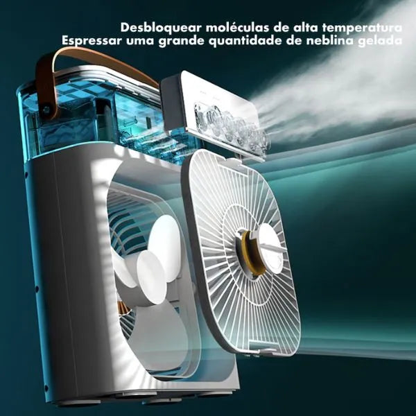 Ventilador com Umidificador de Ar Portátil + Brinde (Compre 1 leve 2)