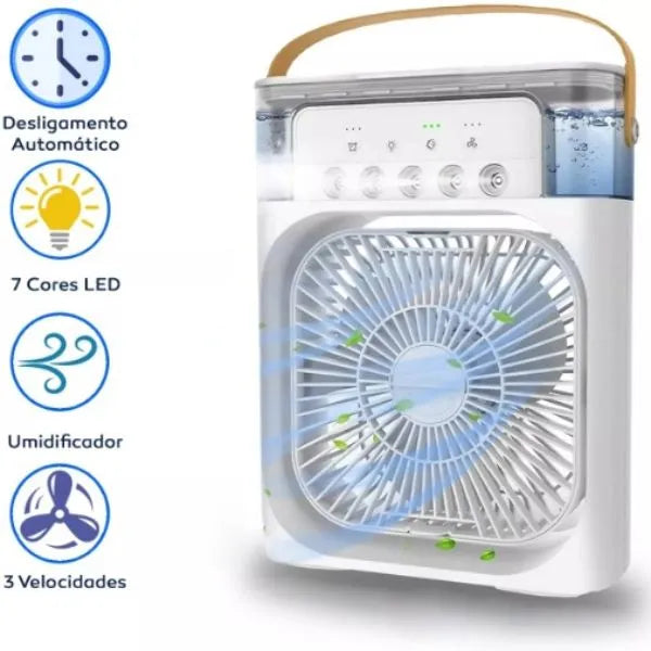 Ventilador com Umidificador de Ar Portátil + Brinde (Compre 1 leve 2)