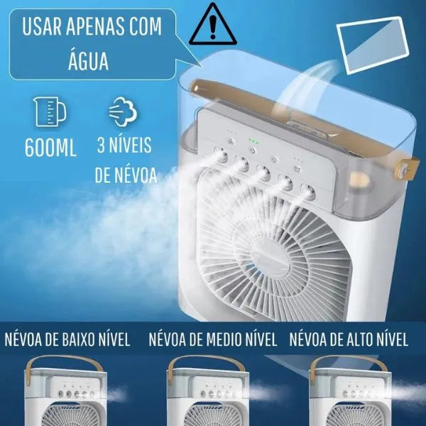Ventilador com Umidificador de Ar Portátil + Brinde (Compre 1 leve 2)