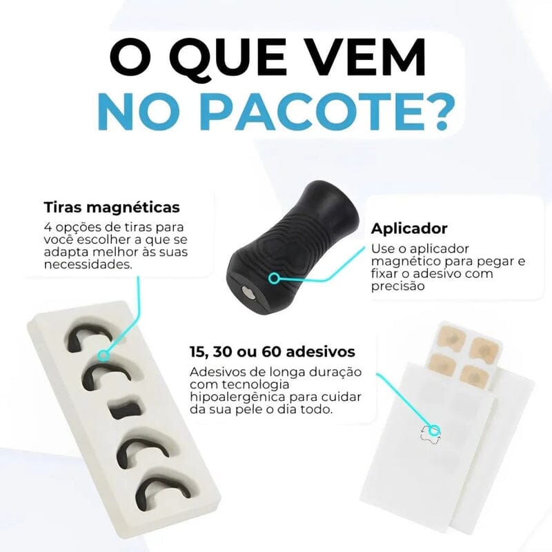 Air Mag - Dilatador Nasal Magnético + BRINDE (50 Adesivos)