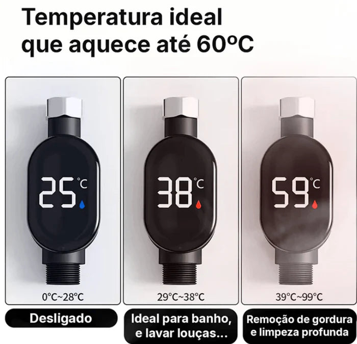 Aquecedor de Água Elétrico Bivolt - Temperatura Máxima 60 °C + BRINDE EXCLUSIVO
