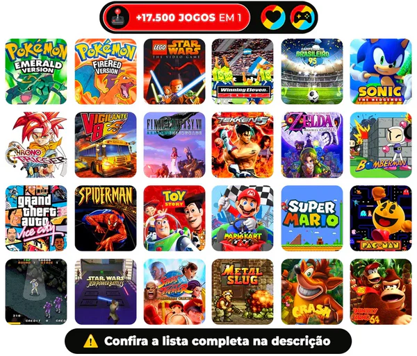 Portátil R36S - 30 Mil Jogos de 25 Consoles + BRINDE HOJE (Estojo de Armazenamento de Couro)