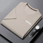 Camiseta masculina nova bordada verão em torno do pescoço manga curta camiseta masculina manga curta topo harajuku roupas masculinas