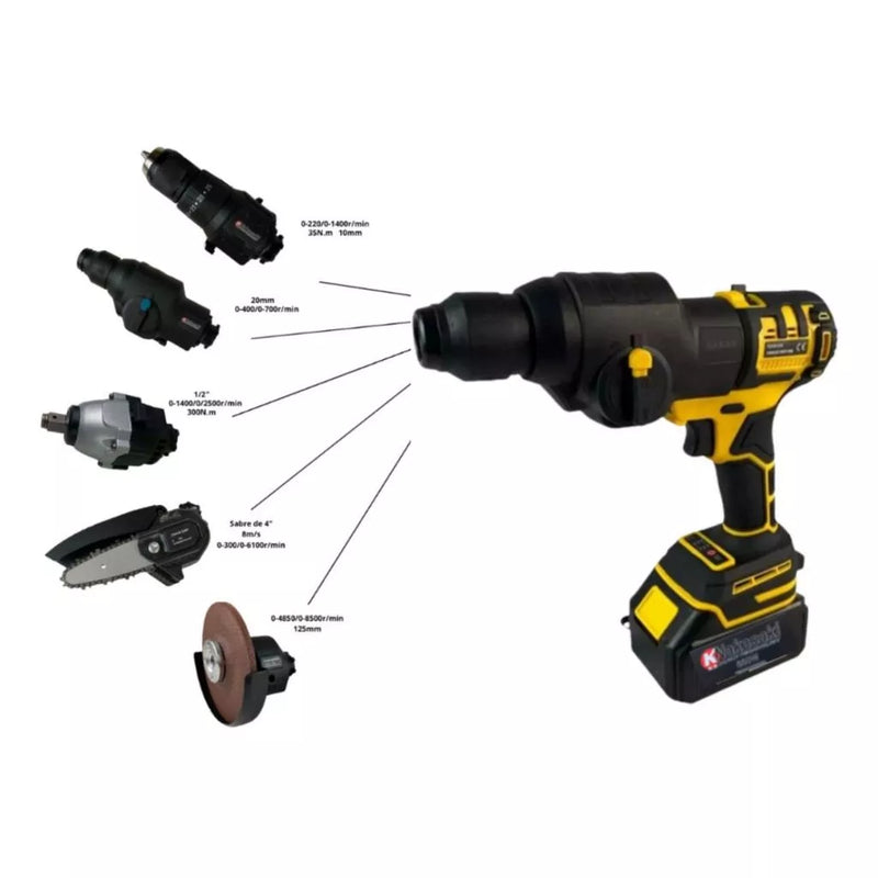 Kit Multi Ferramentas a Bateria - Bivolt 5 em 1